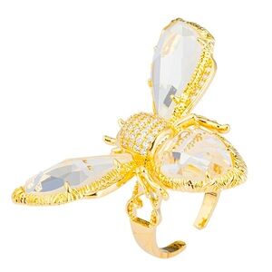 New EYE CANDY LA
Luxe Goldtone & Crystal Bee ring